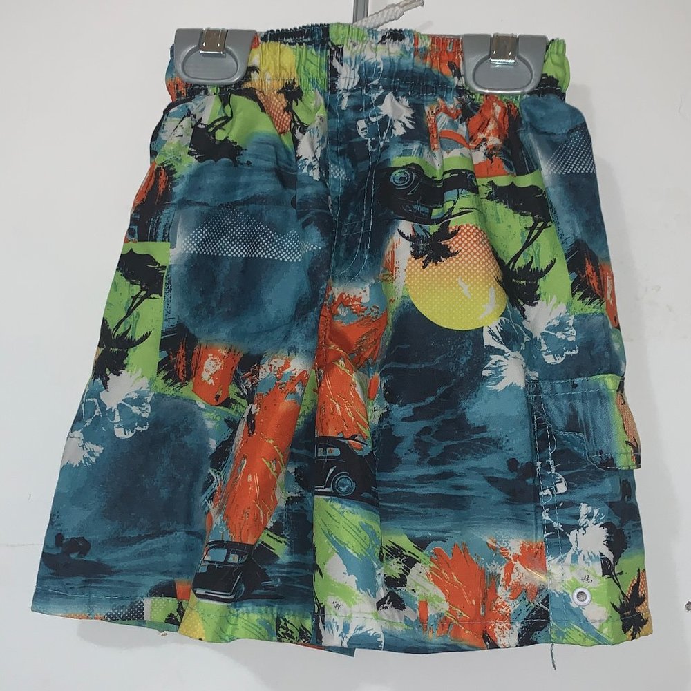 SWIM TRUNKS Mick Mack Hawaiian Surfing Toddler Boys 4T Board Shorts Bathing Suit